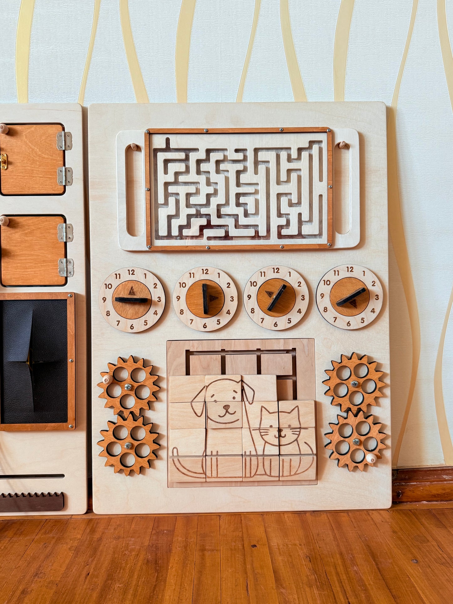 Tactile wall panels for memory care spaces | Alzheimer’s and Dementia Therapy Activity Board