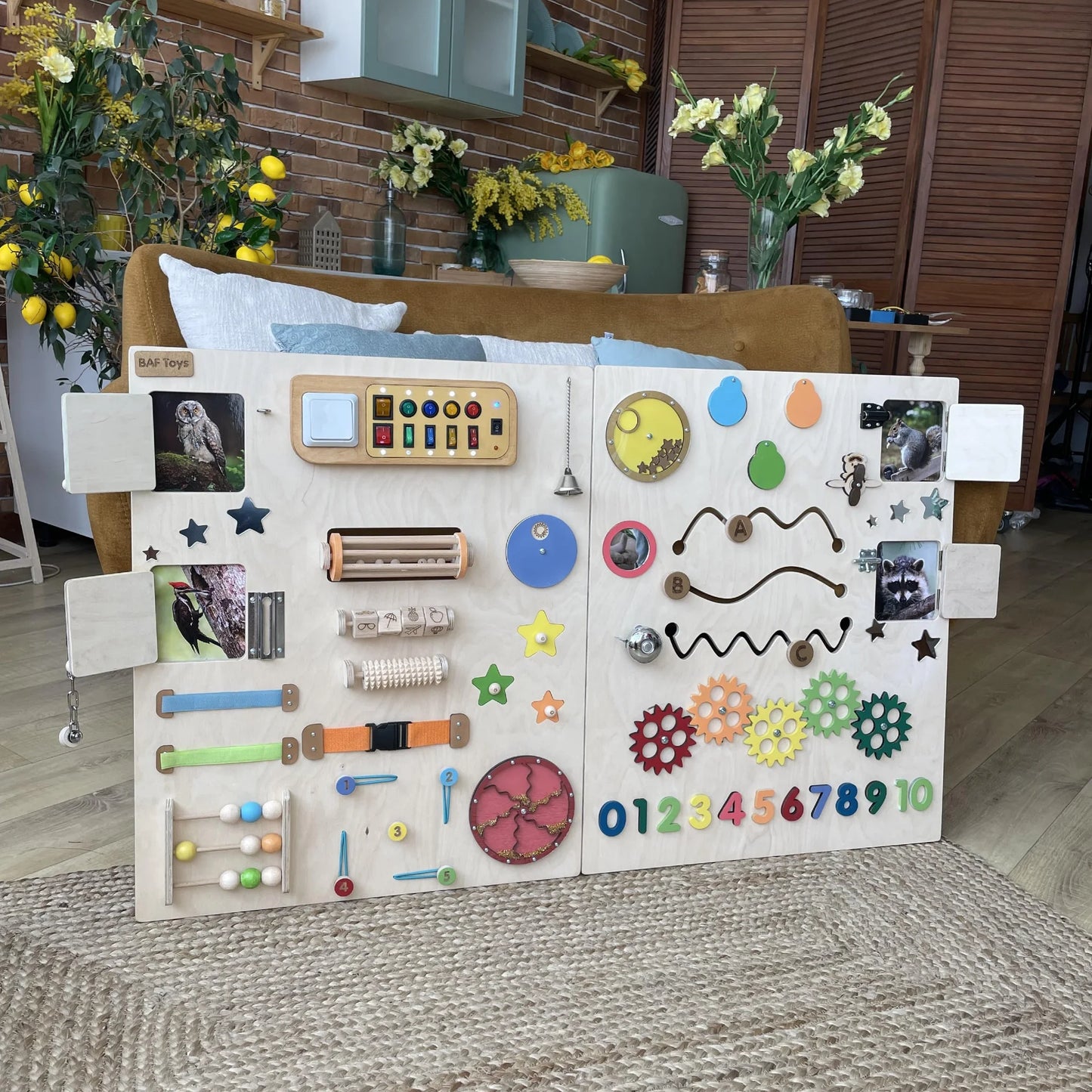 Sensory Wall Panel for Special Needs | Colorful Natural Style