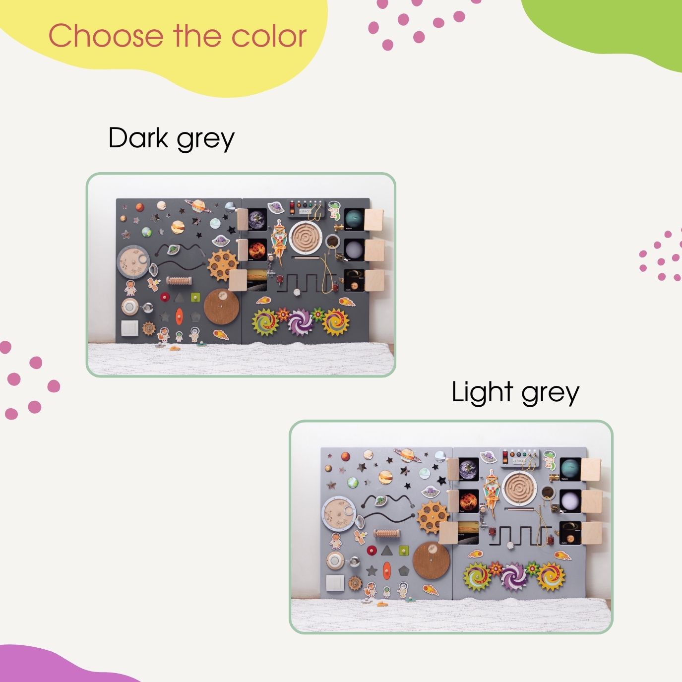 Sensory Wall Panel for Schools, Clinics & Nurseries | Space Theme – Sky Blue