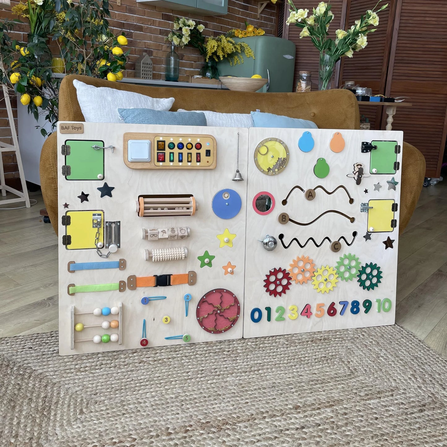 Sensory Wall Panel for Special Needs | Colorful Natural Style