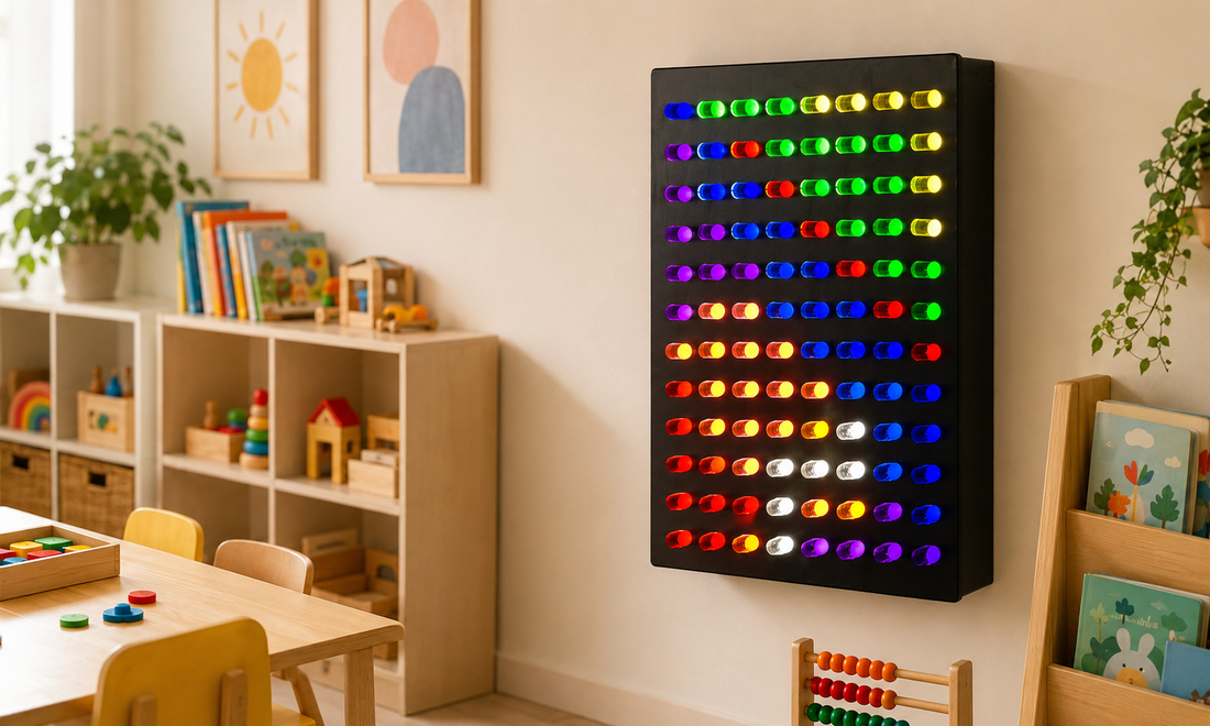How a Giant Light Peg Board Supports Learning in Classrooms and Preschools