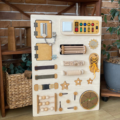 Sensory Wall Panel 50х70cm  | 1 section of 3 | Large busy board for wall