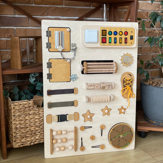 Sensory Wall Panel 50х70cm  | 1 section of 3 | Large busy board for wall