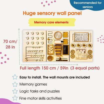 Tactile wall panels for memory care spaces | Alzheimer’s and Dementia Therapy Activity Board