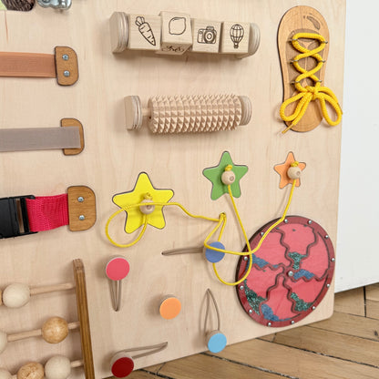 Colorful Wooden Busy Board for Toddlers 50х70cm