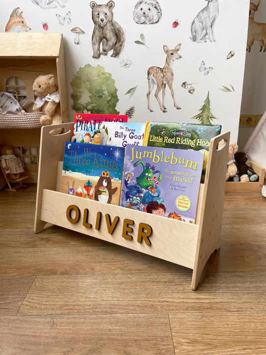 Wooden Montessori Bookshelf