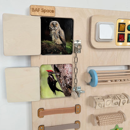 Colorful Wooden Busy Board for Toddlers 50х70cm