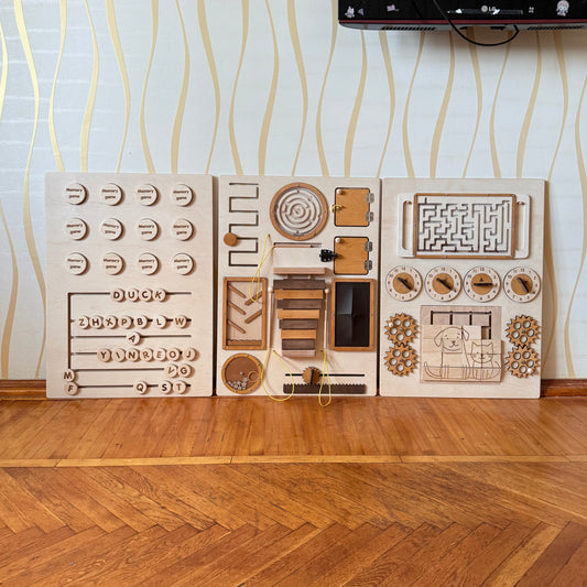 Tactile wall panels for memory care space 150x70cm | Alzheimer’s and Dementia Therapy Activity Board