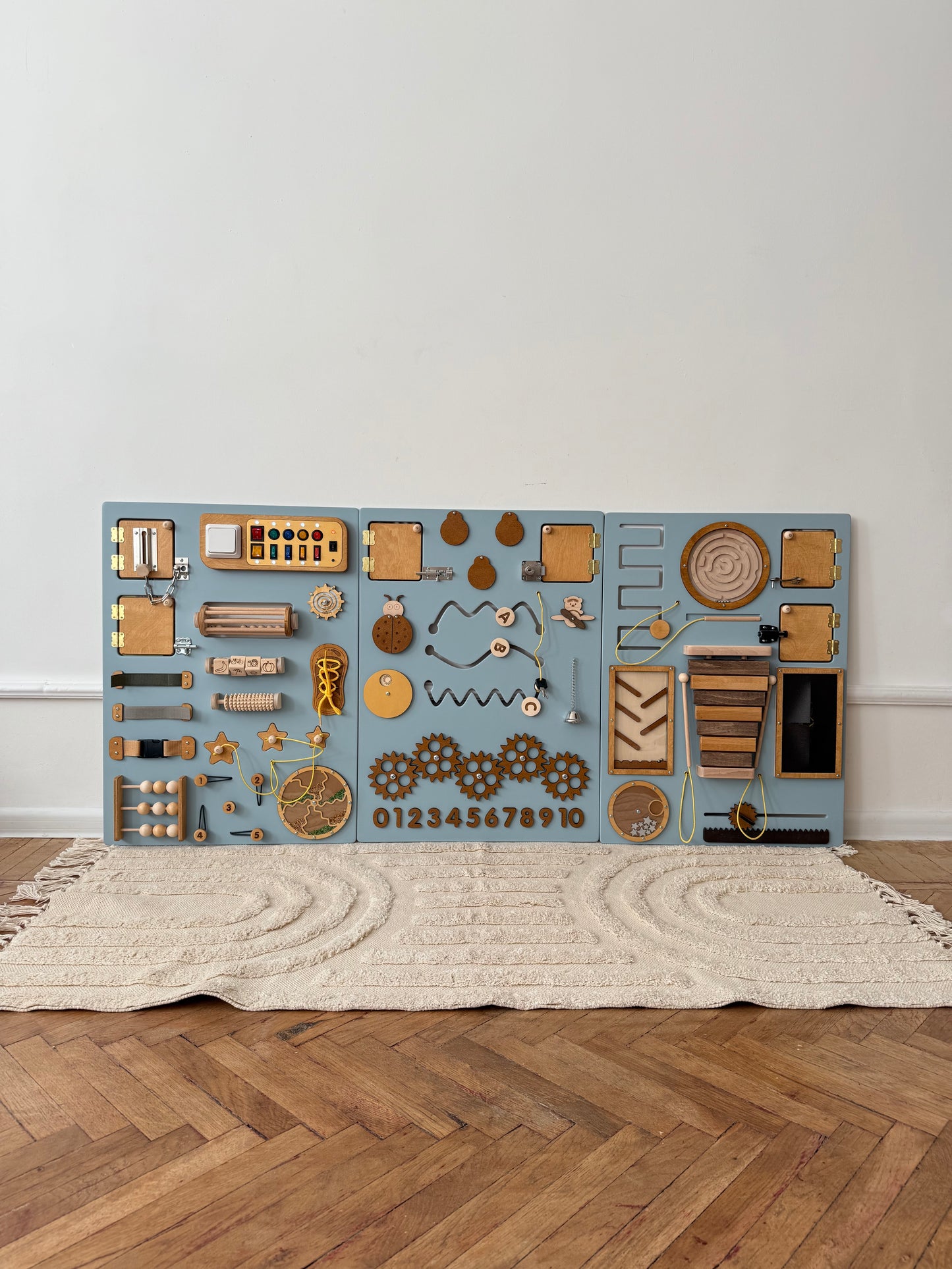 Sensory Wall Panels For Sensory Room and Memory Care | 3 sections | Large busy board for wall