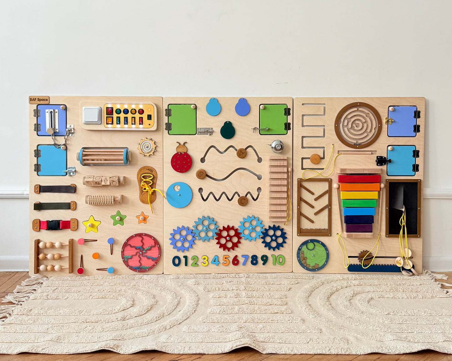 Sensory Wall Panels For Kids & Adults| Large busy board for wall 150x70cm