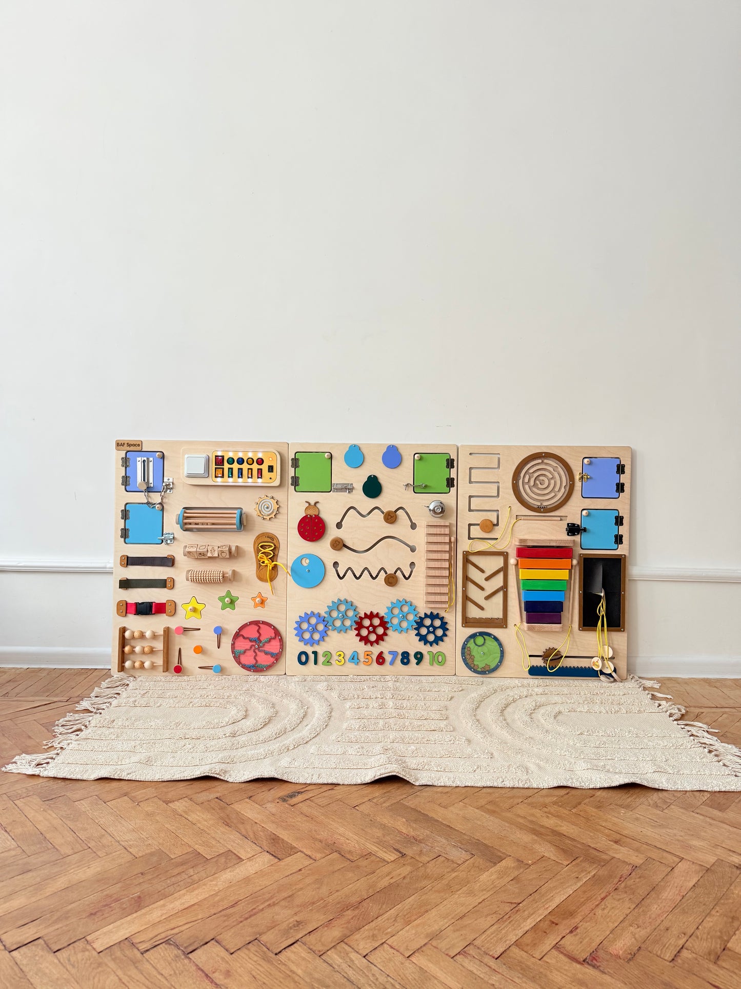 Sensory Wall Panels For Sensory Room and Memory Care | 3 sections | Large busy board for wall