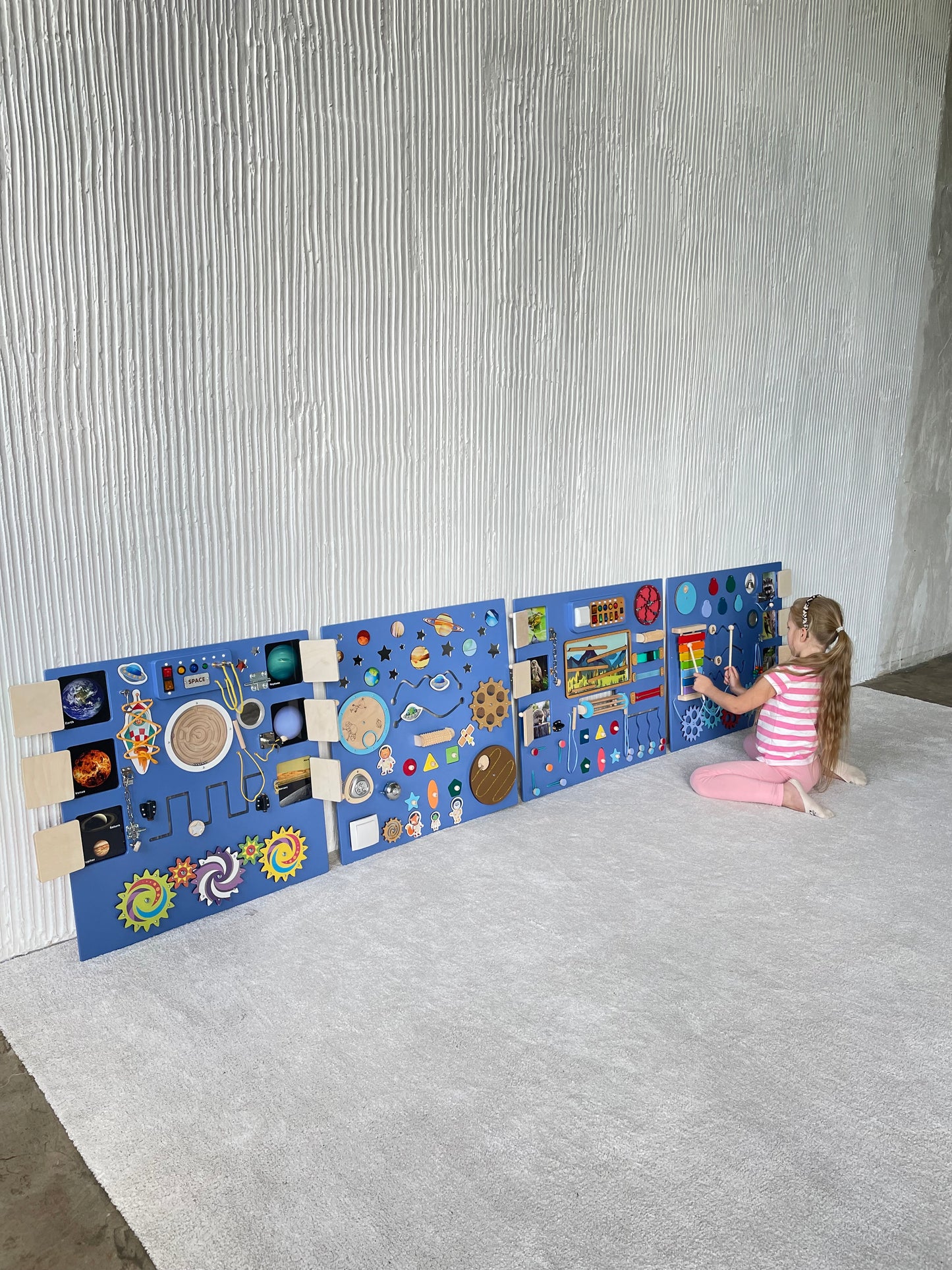 Huge Sensory Wall Panel With LED lights For Classroom, Nurseries, Waiting Room