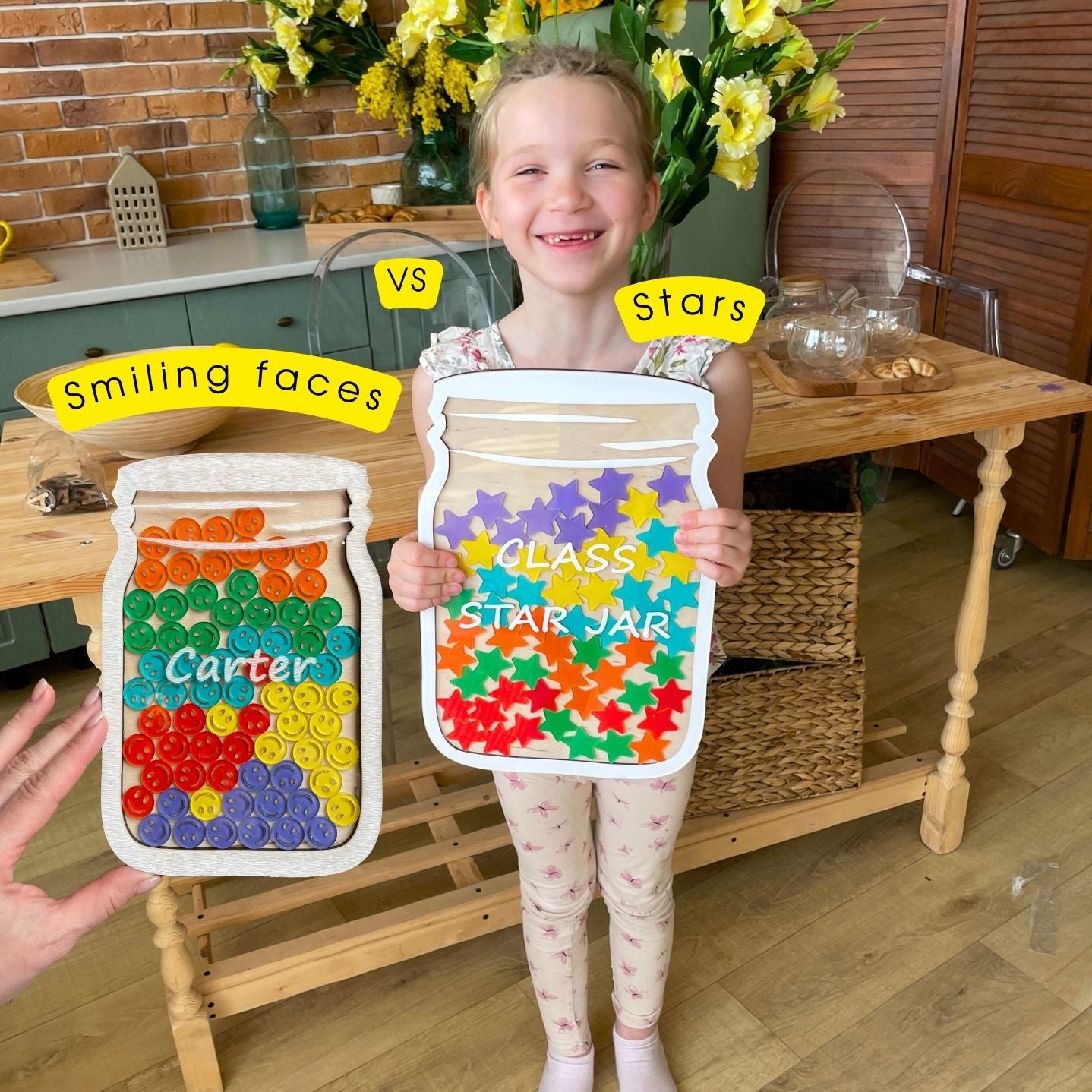 Reward jar with magnets, behavior reward system for kids