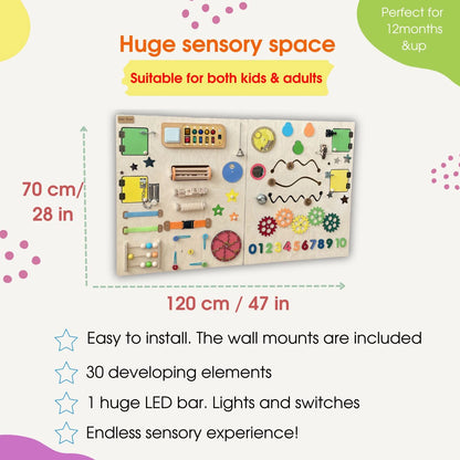 Sensory Wall Panel for Special Needs | Colorful Natural Style