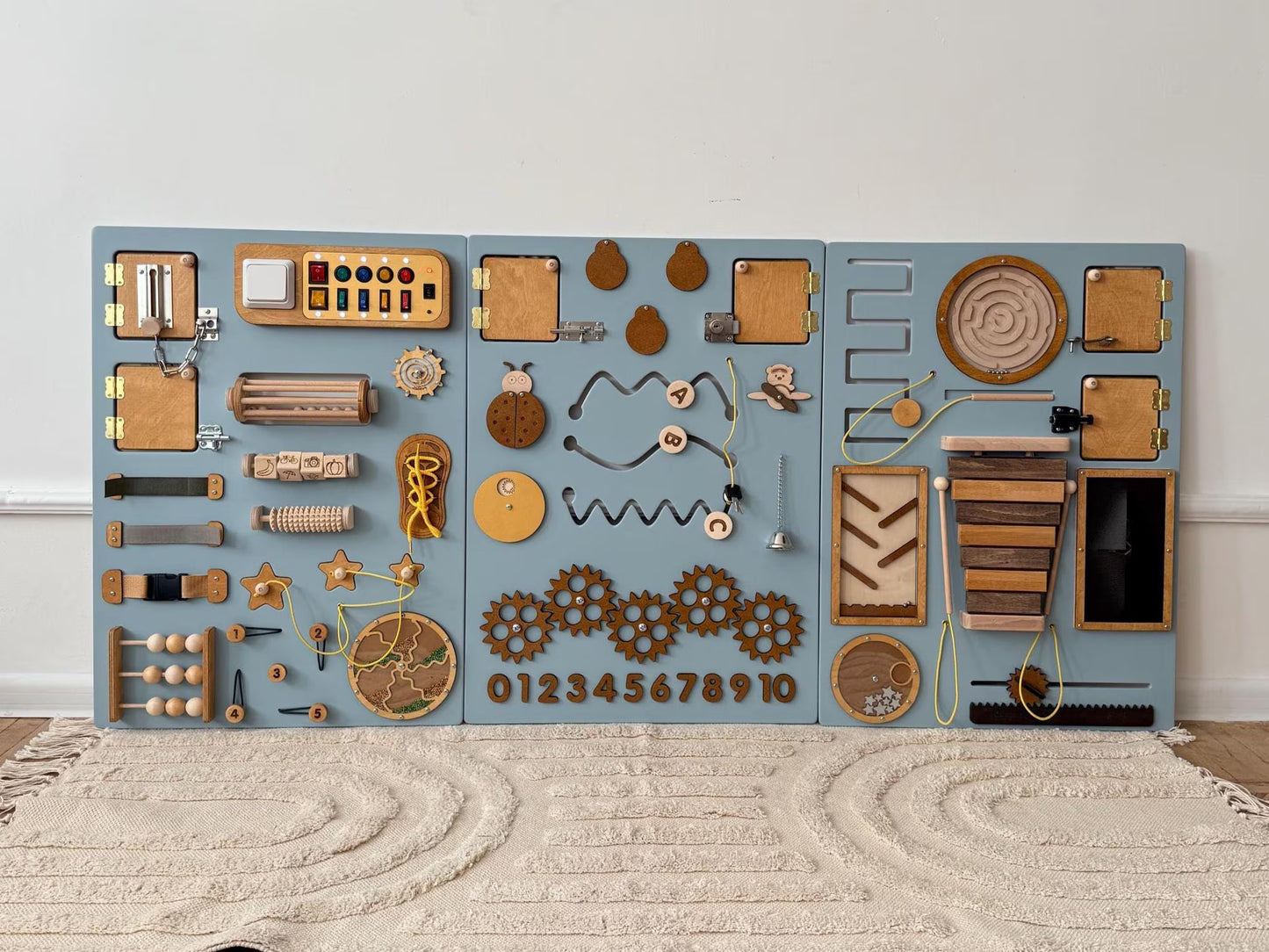 Sensory Wall Panels For Kids & Adults| Large busy board for wall 150x70cm|Colorful