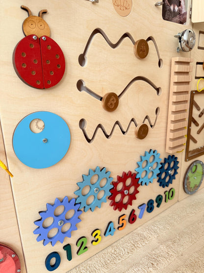 Sensory Wall Panels For Kids & Adults| Large busy board for wall 150x70cm|Colorful