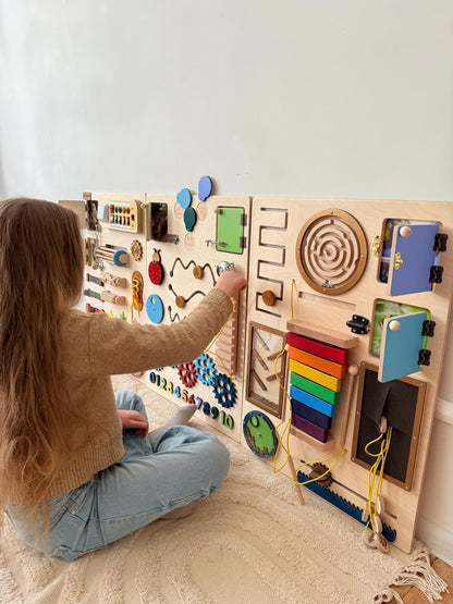 Sensory Wall Panels For Kids & Adults| Large busy board for wall 150x70cm|Colorful