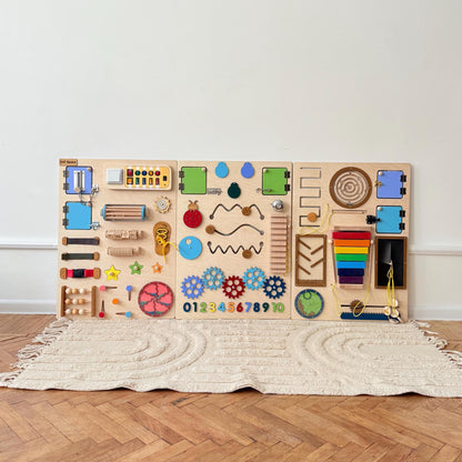 Sensory Wall Panels For Kids & Adults| Large busy board for wall 150x70cm|Colorful