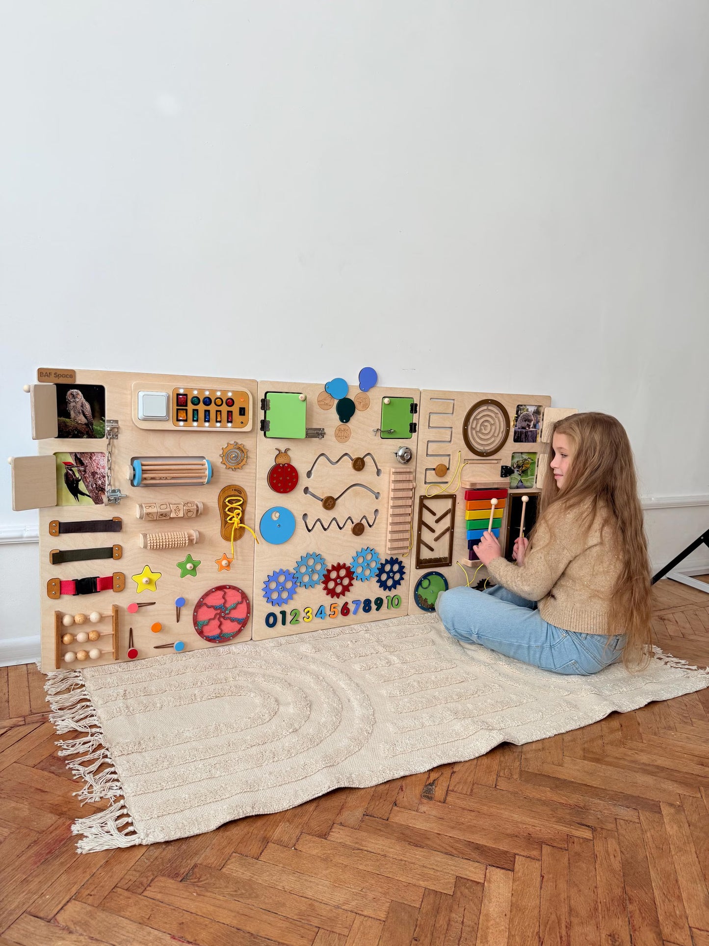 Sensory Wall Panels For Kids & Adults| Large busy board for wall 150x70cm|Colorful