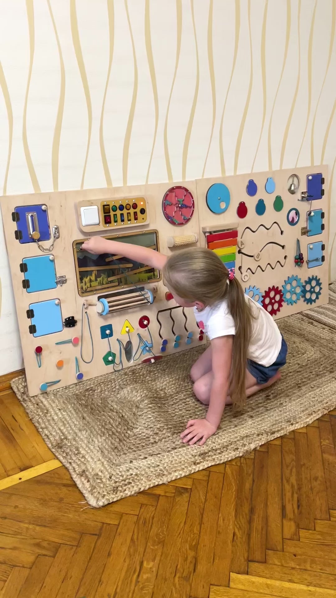 Sensory Wall Panel With LED lights And Multi Sensory Fidget Elements BAFSPACE